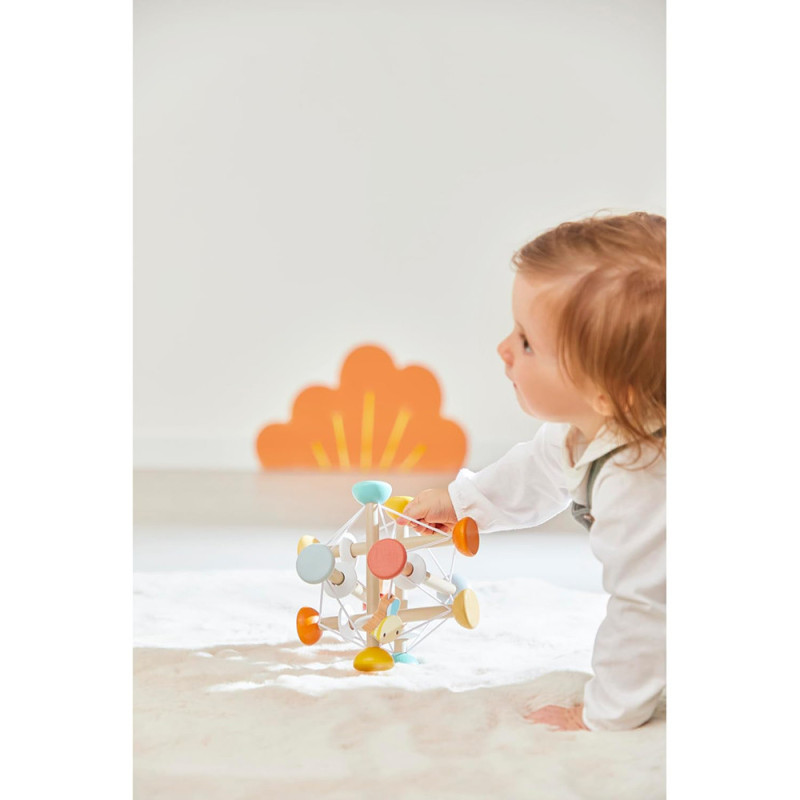 Balle d'éveil pour bébé - jeu en bois sensoriel Janod