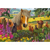 Mignon cheval dans la prairie  - puzzle de 150 pièces