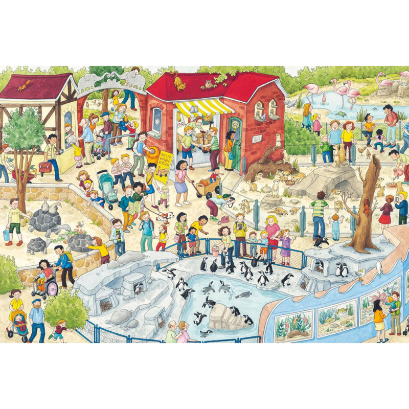 Plaisir au zoo - 3 puzzles de 48 pièces