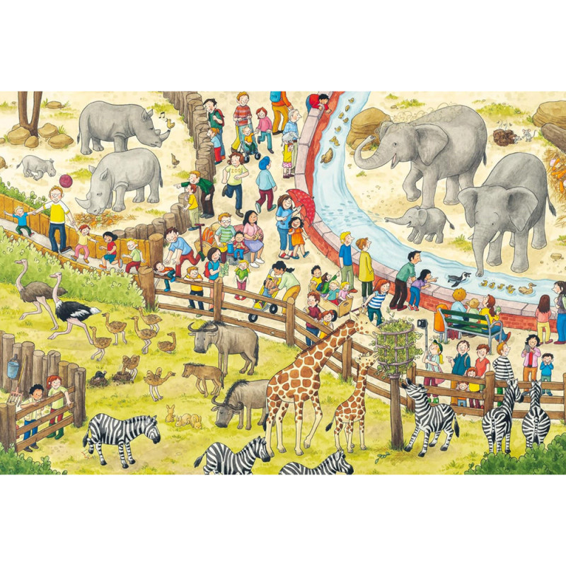 Plaisir au zoo - 3 puzzles de 48 pièces