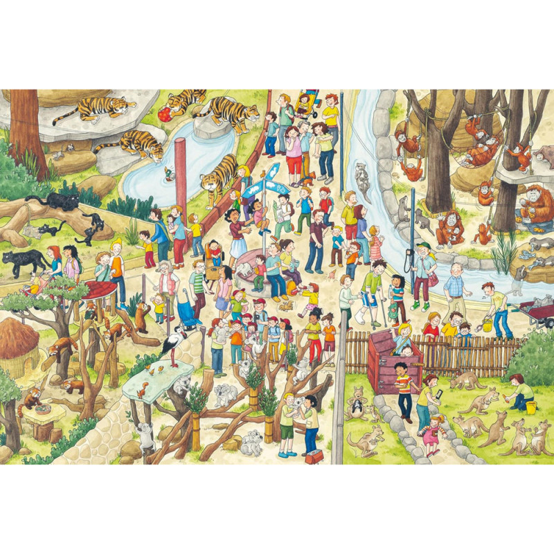 Plaisir au zoo - 3 puzzles de 48 pièces