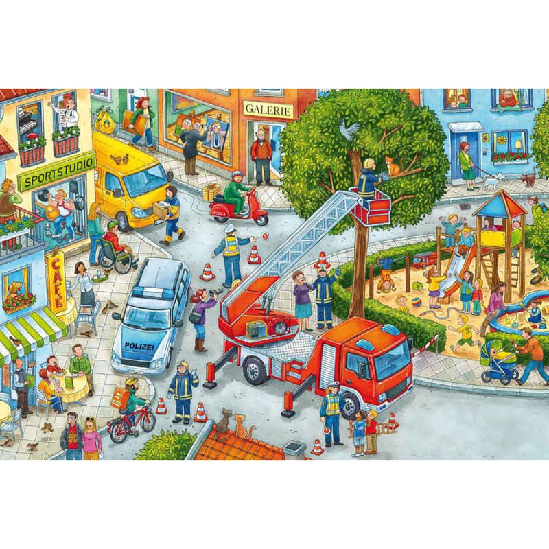 Puzzles pompiers - 3 x 24 pièces
