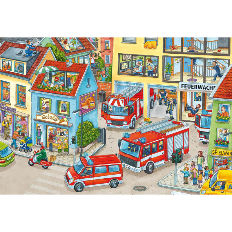 Puzzles pompiers - 3 x 24 pièces