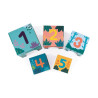 Set de cubes empilables et figurines en bois de chez Janod