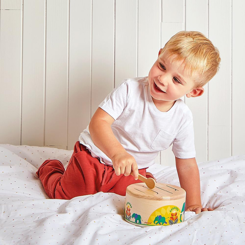Tambour en bois pour bébé