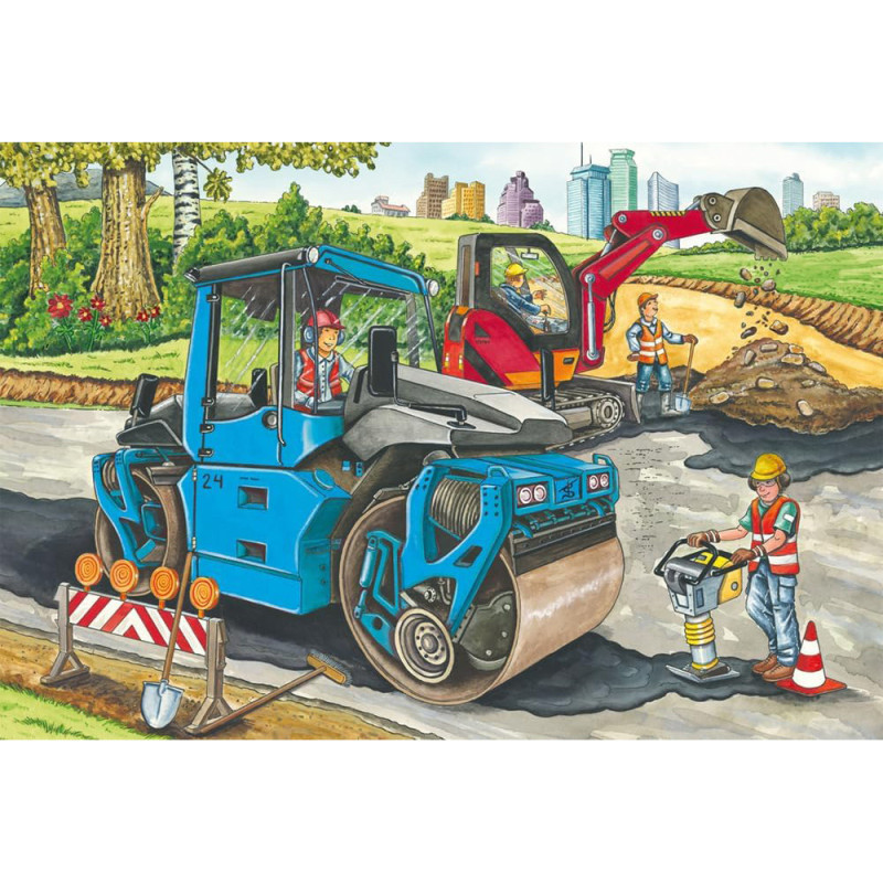 Mes machines de chantier préférées - 3 puzzles de 48 pièces