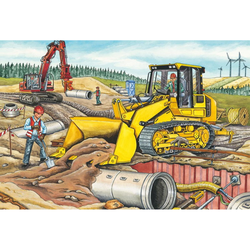 Mes machines de chantier préférées - 3 puzzles de 48 pièces