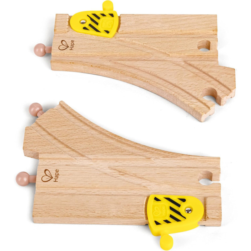 Aiguillage mécanique - Lot de 2 pour circuit de train en bois