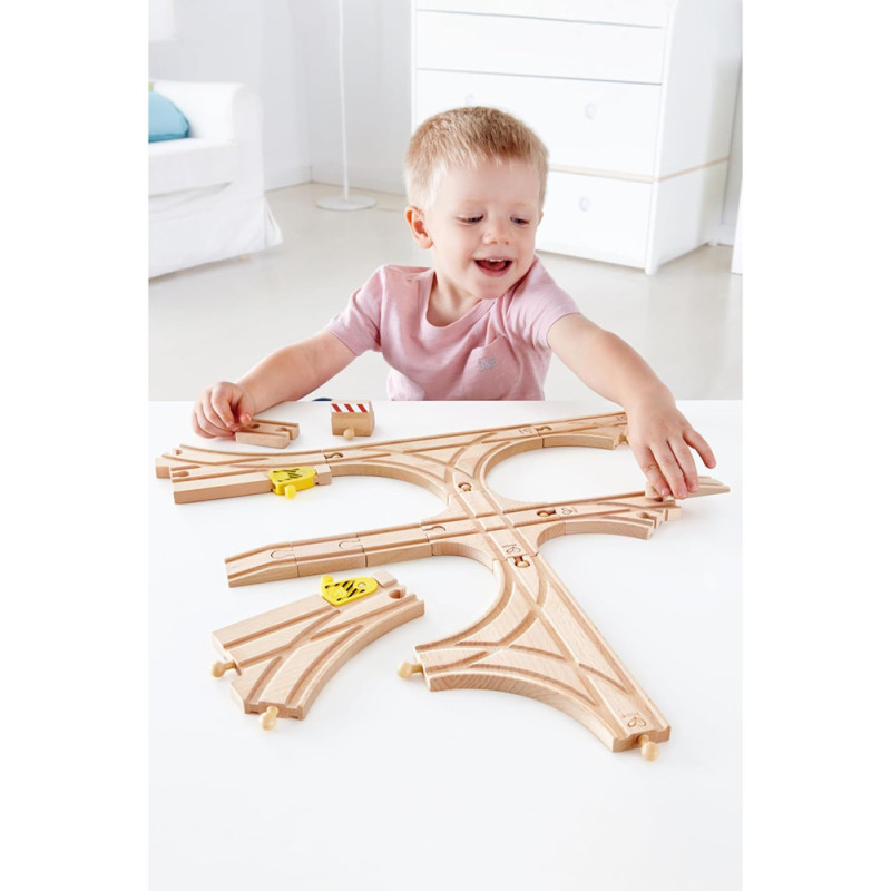Aiguillage mécanique - Lot de 2 pour circuit de train en bois