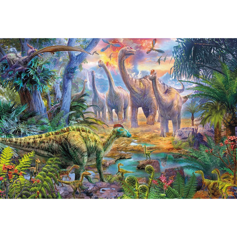 Dinos - 4 puzzles en coffret métal
