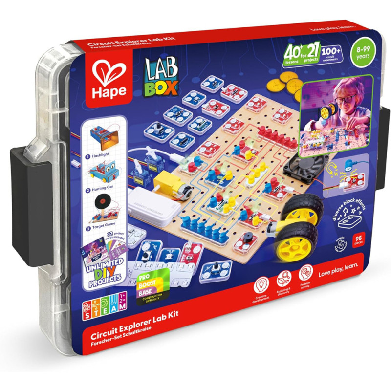Lab Box - Apprentissage de circuits électronique - 100 circuits dès 8 ans