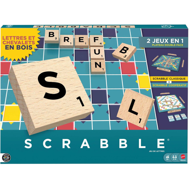 Scrabble classique - lettres en bois