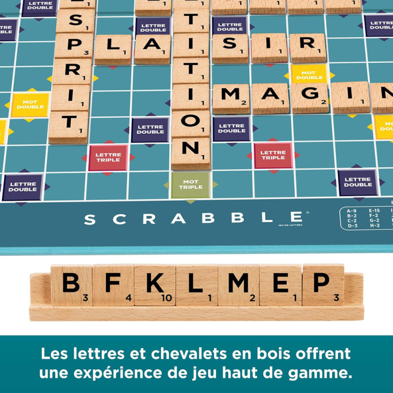 Scrabble classique - lettres en bois