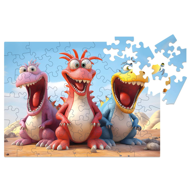 Princesse avec licorne et château - puzzle de 150 pièces