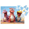 Princesse avec licorne et château - puzzle de 150 pièces