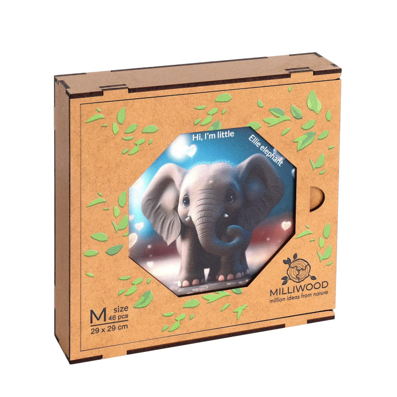 Puzzle en bois – Ellie l’éléphant – 46 pièces