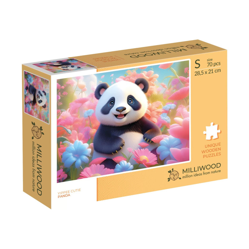 Puzzle en bois – Panda – 70 pièces