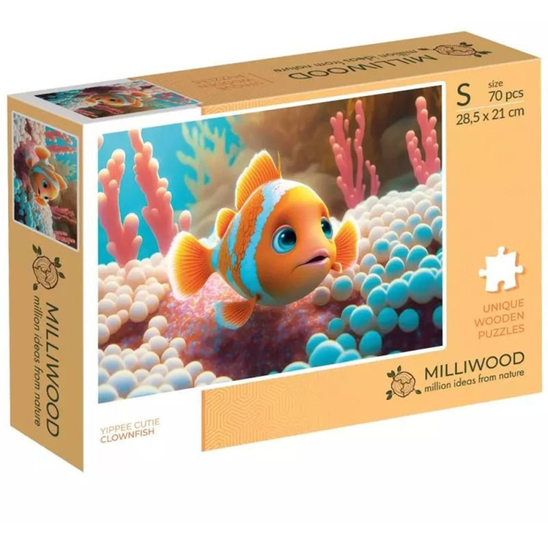 Puzzle en bois – Poisson-clown – 70 pièces