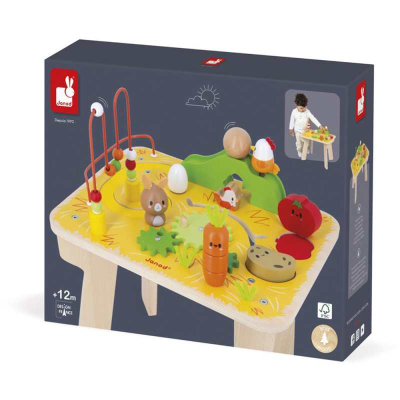 Table Multi-Activités La Ferme Jouet Bois Janod | Dès 12 Mois
