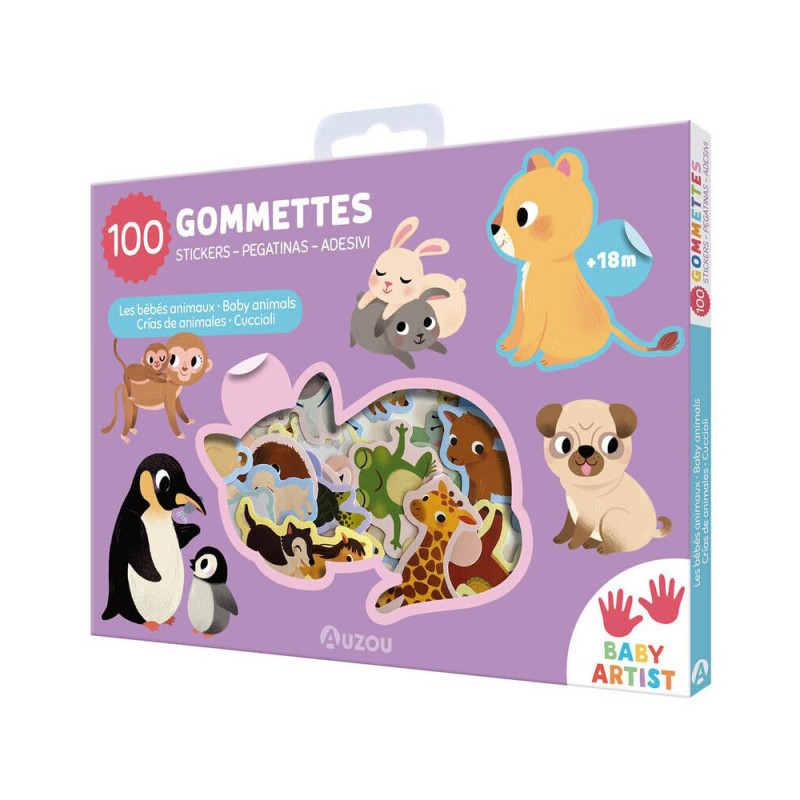 Ma pochette de 100 gommettes - les bébés animaux
