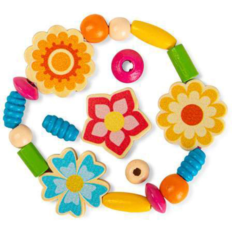 Kit de perles fleurs d'été - Jouet en bois