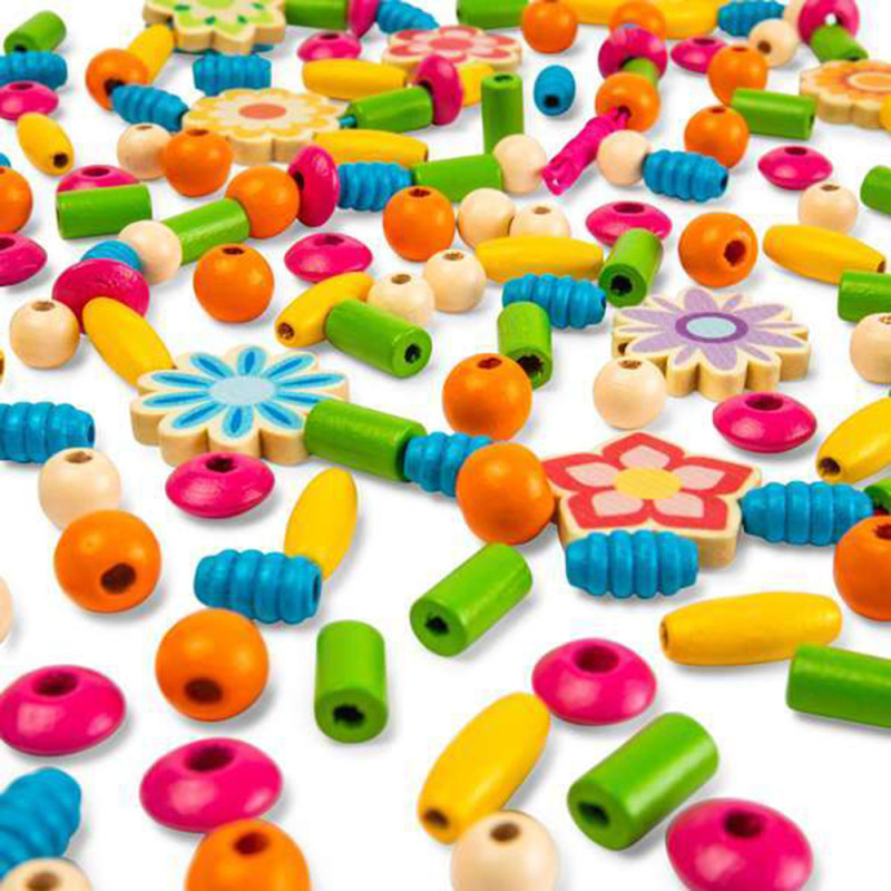 Kit de perles fleurs d'été - Jouet en bois