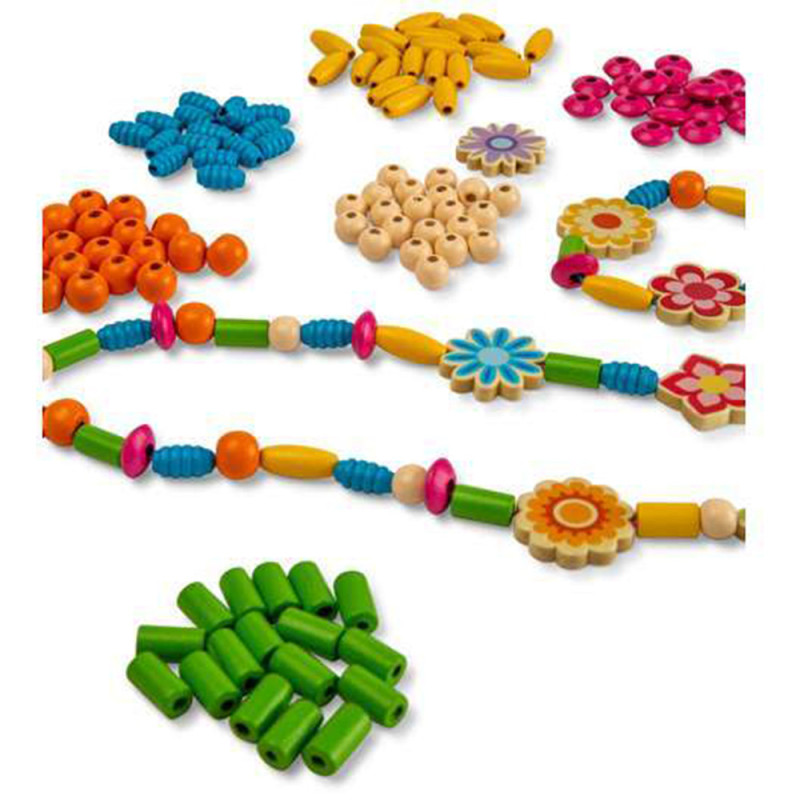 Kit de perles fleurs d'été - Jouet en bois
