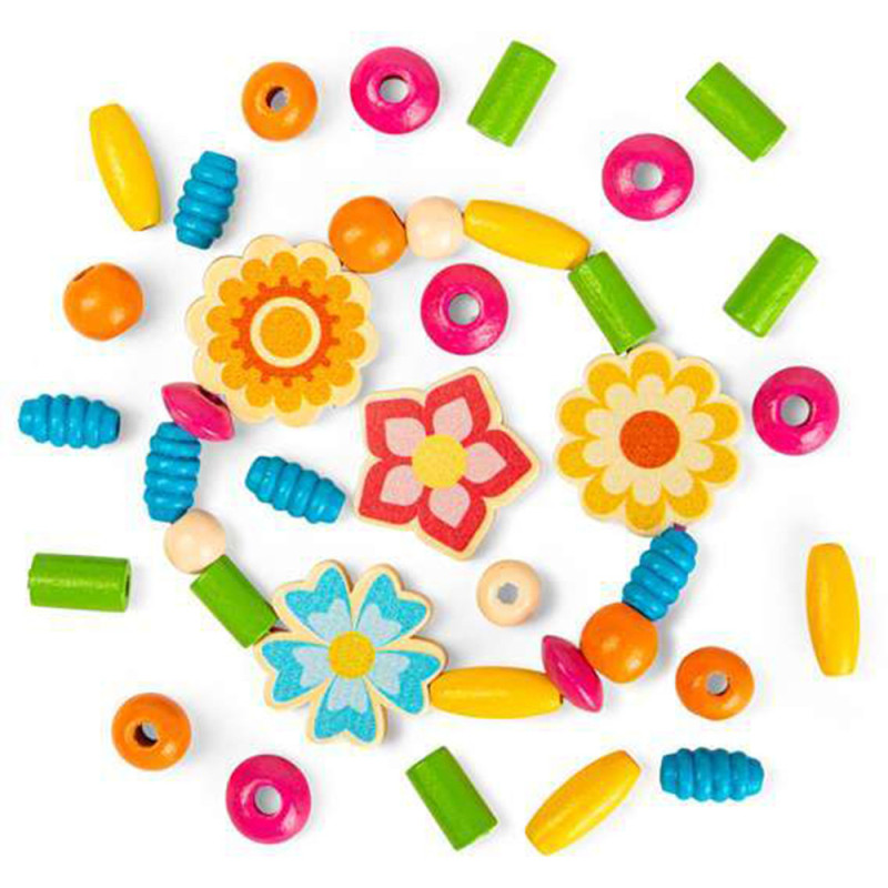 Kit de perles fleurs d'été - Jouet en bois