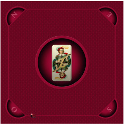 Tapis de cartes en Néoprène Bordeaux 60 cm x 60 cm Design Excuse