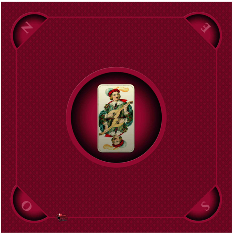 Tapis de cartes en Néoprène Bordeaux 60 cm x 60 cm Design Excuse