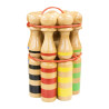 Jeu de quilles 24 cm en bois avec traits colorés