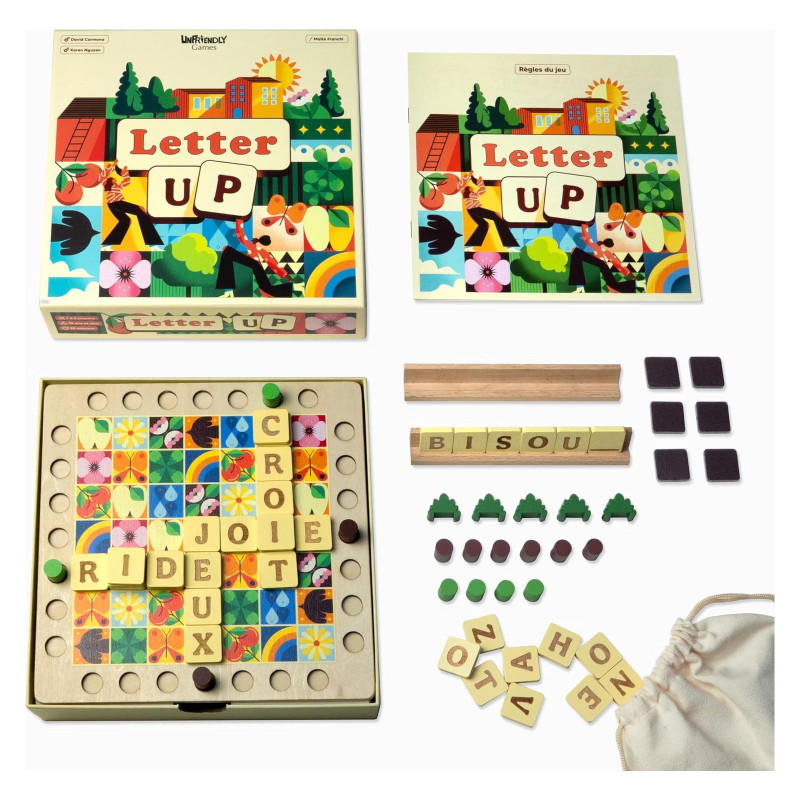 Letter up - Jeu de lettres tactique pour 1 à 2 joueurs dès 10 ans
