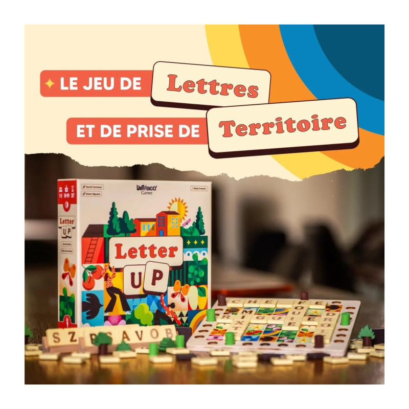 Letter up - Jeu de lettres tactique pour 1 à 2 joueurs dès 10 ans