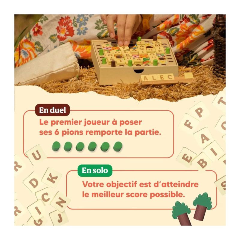 Letter up - Jeu de lettres tactique pour 1 à 2 joueurs dès 10 ans