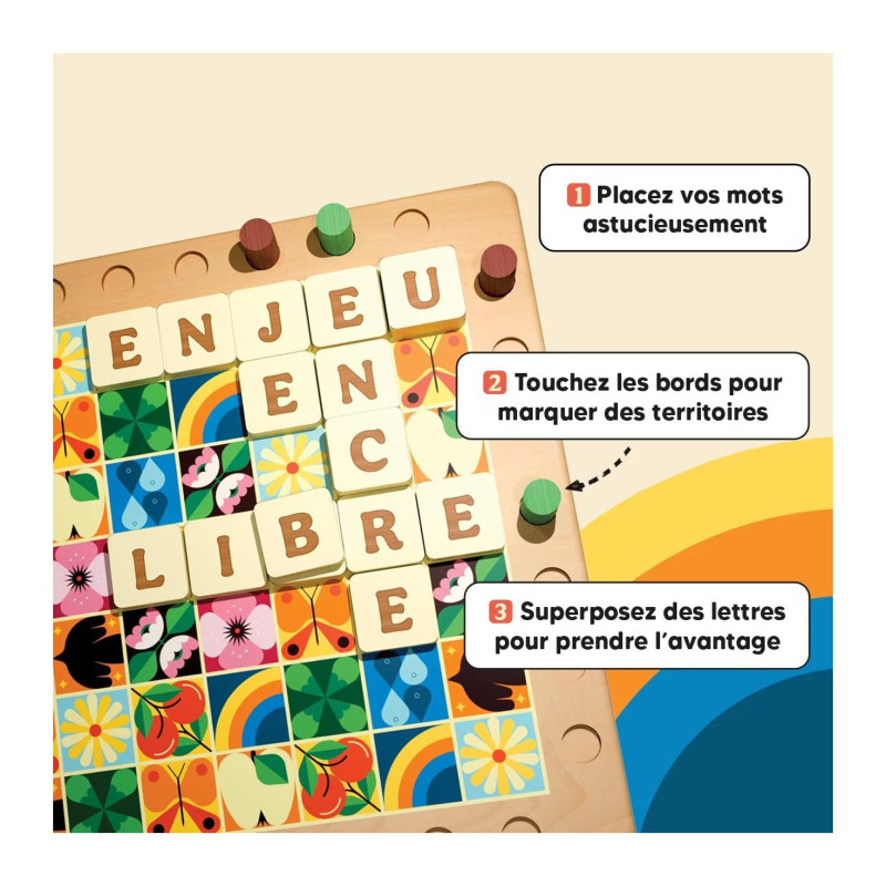 Letter up - Jeu de lettres tactique pour 1 à 2 joueurs dès 10 ans