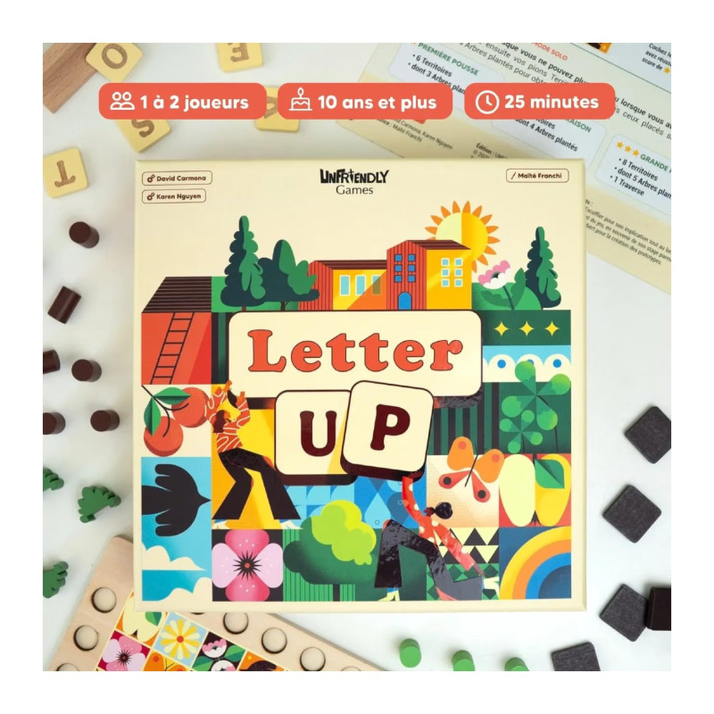 Letter up - Jeu de lettres tactique pour 1 à 2 joueurs dès 10 ans