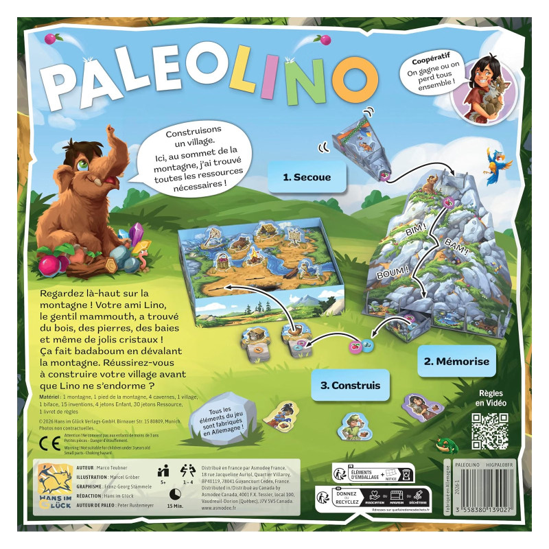 Paleolino Jeu de société coopératif dès 5 ans