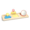Puzzle trieur de formes pour bébé en bois et riz