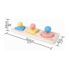 Puzzle trieur de formes pour bébé en bois et riz
