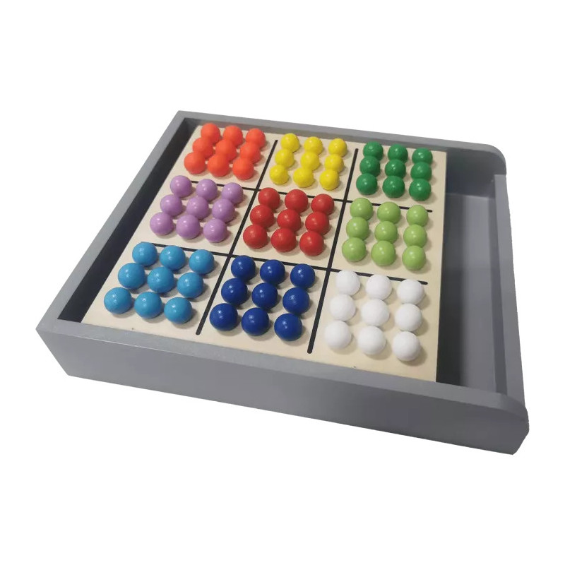 Rainbow Sudoku De Voyage Bois | Jeu de Logique Compact 52 Defis
