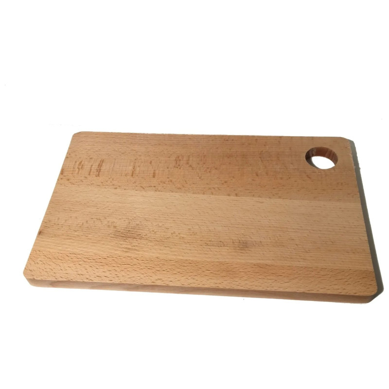 Planche à découper rectangulaire en bois de Hêtre massif avec rainure