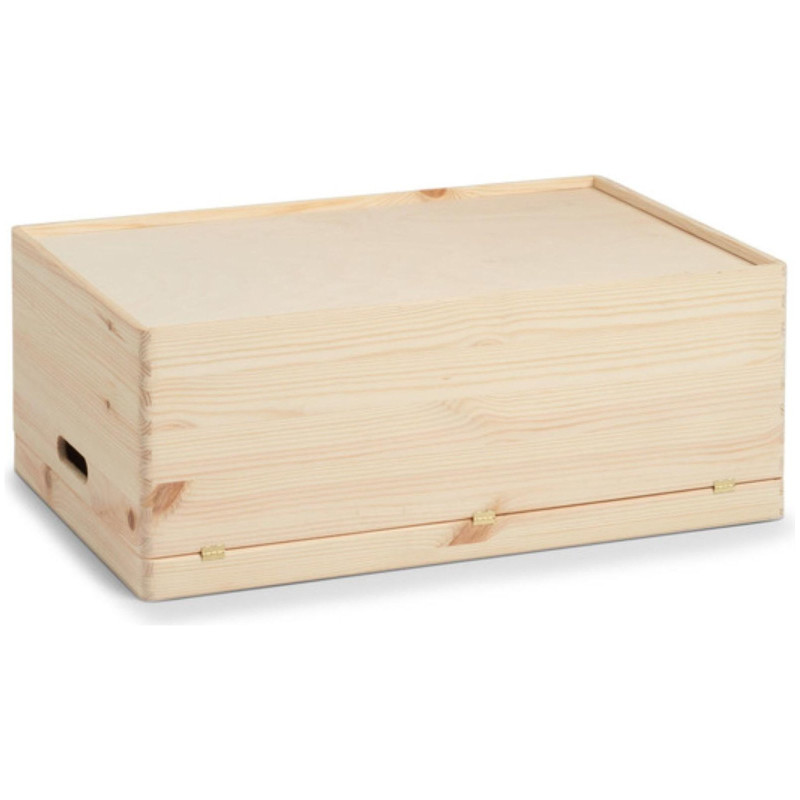Très Grande Boite en Bois avec Couvercle sur Charnières 60 cm x 40 cm x 24 cm