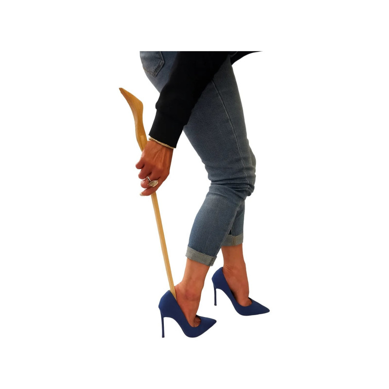 Chausse-pied et Gratte-dos en bois de Hêtre huilé de 60 cm de long