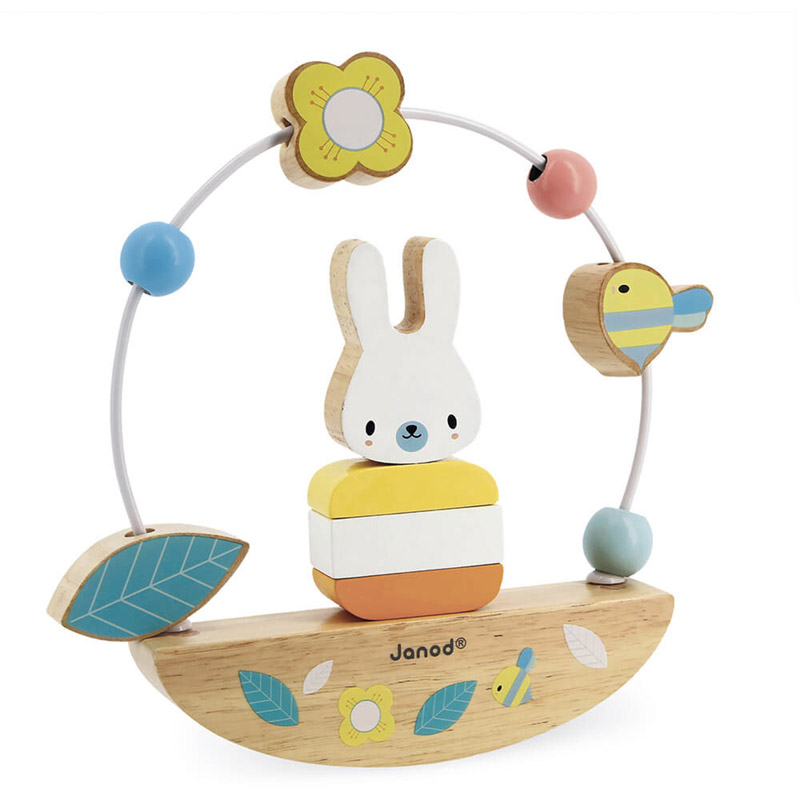 Looping Basculo Lapin Pure - jouet bois bébé, JANOD  La Boissellerie  Magasin de jouets en bois et jeux pour enfant & adulte