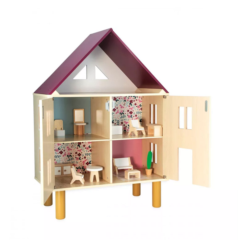 VGEBY Famille de maison de poupée en bois Accessoires pour Maison