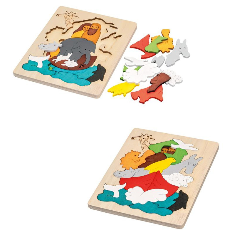 Puzzle en bois - Animaux Lettres et chiffres - Puzzle enfant 2 ans