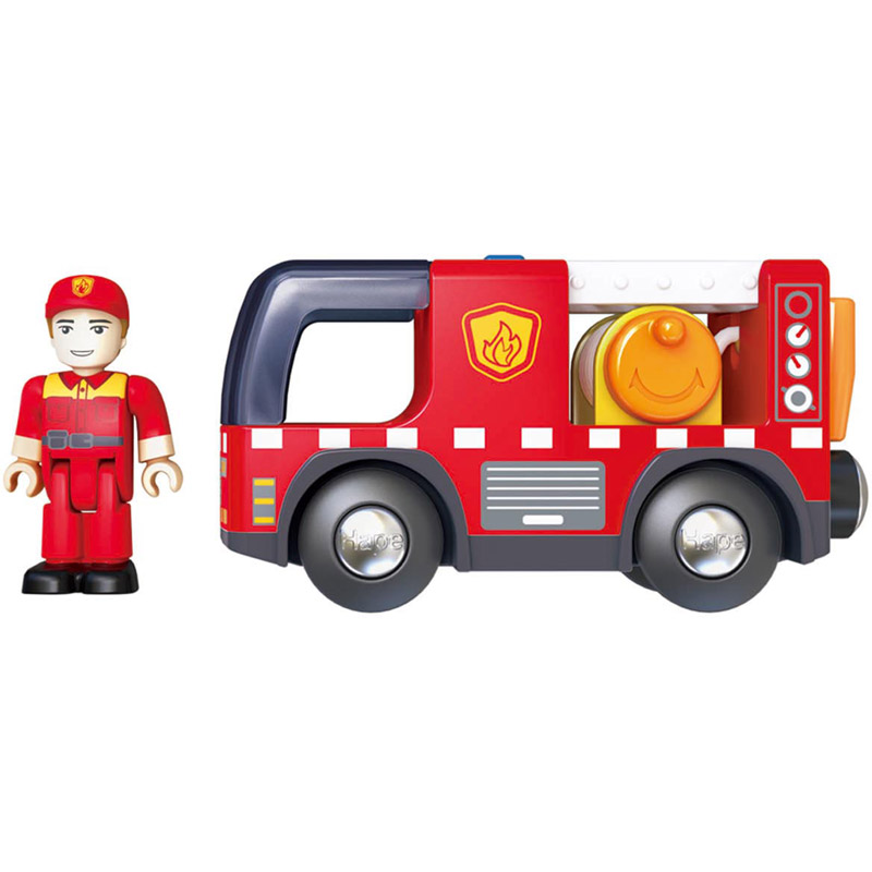 Camion de pompier avec sirène, HAPE  La Boissellerie Magasin de jouets en  bois et jeux pour enfant & adulte