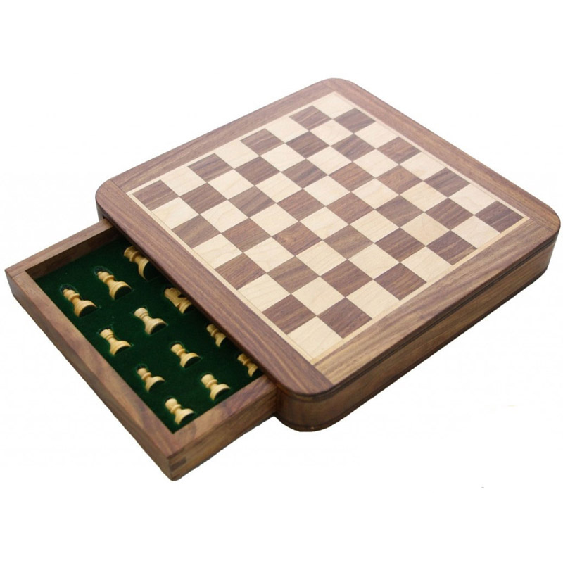 D'échecs Jeu d'échecs Chess Magnetic magnétique bois nouveau 38 x 38 cm Très Grand 