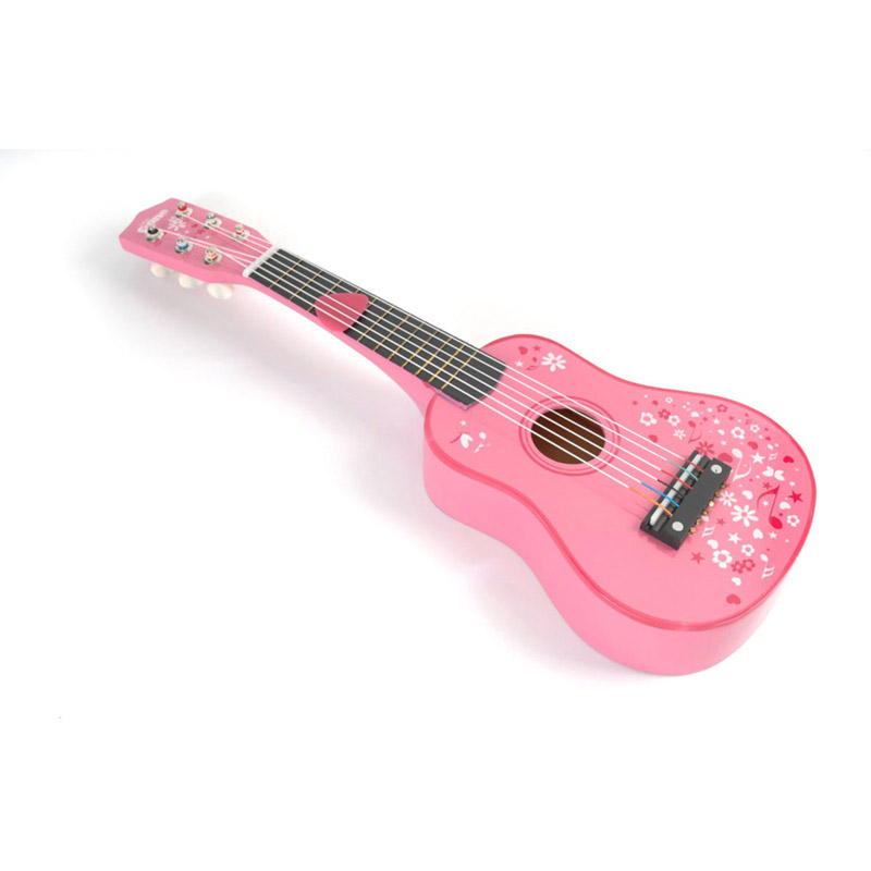 Guitare bois rose avec cordes nylon, TIDLO  La Boissellerie Magasin de  jouets en bois et jeux pour enfant & adulte