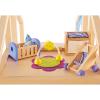 Chambre de bébé, jouet en bois pour maison de poupée